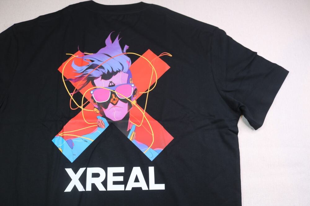 XREAL Promo T-Shirt Size XL Black Graphic Anime Back Logo Swag AR Smart Glasses
